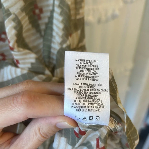 Canyon river blues sheer sleeveless blouse size M - Picture 6 of 7